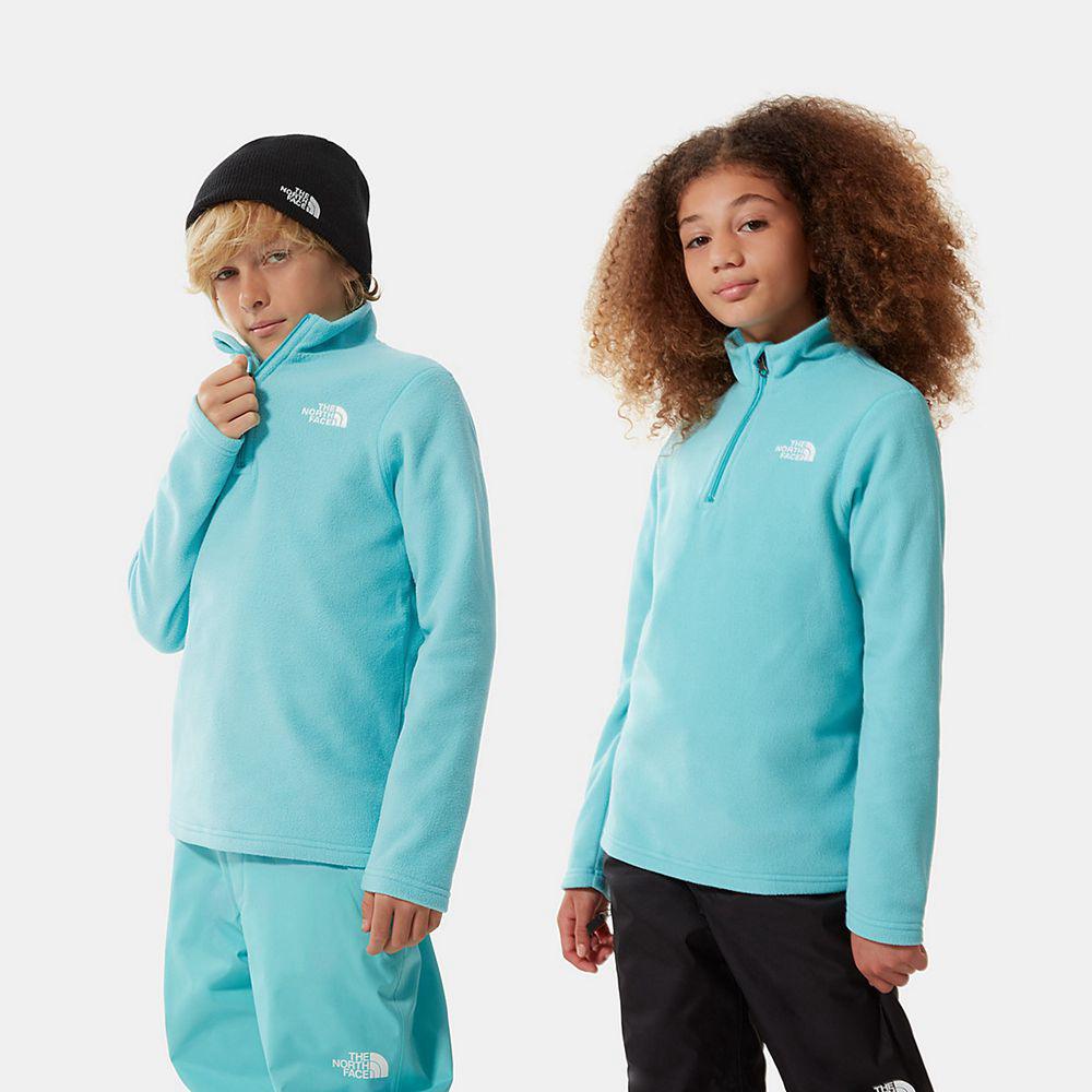 The North Face Glacier Quarter Zip Παιδικα Fleece - Μπλε (YJUR41502)